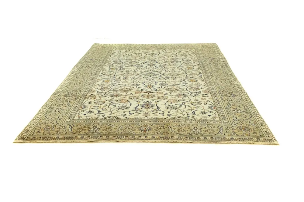 Persisk teppe - Keshan - 378 x 237 cm - beige