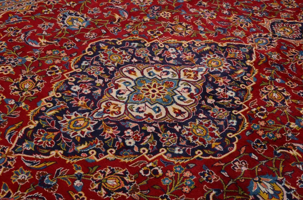 Persisk teppe - Keshan - 378 x 253 cm - rød