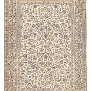 Persisk teppe - Keshan - 380 x 271 cm - lys beige