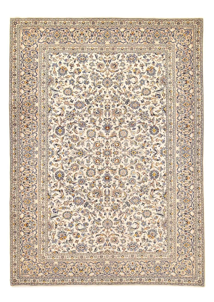 Persisk teppe - Keshan - 380 x 271 cm - lys beige