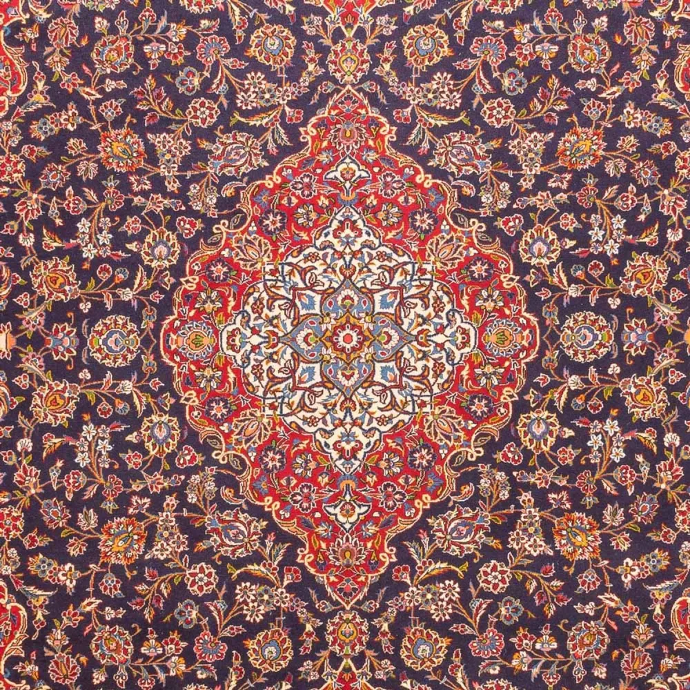 Persisk teppe - Keshan - 380 x 295 cm - mørkeblå
