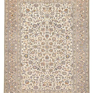 Persisk teppe - Keshan - 382 x 275 cm - lys beige