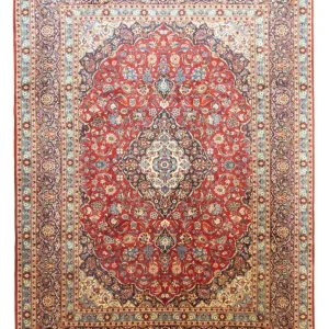 Persisk teppe - Keshan - 384 x 280 cm - rød