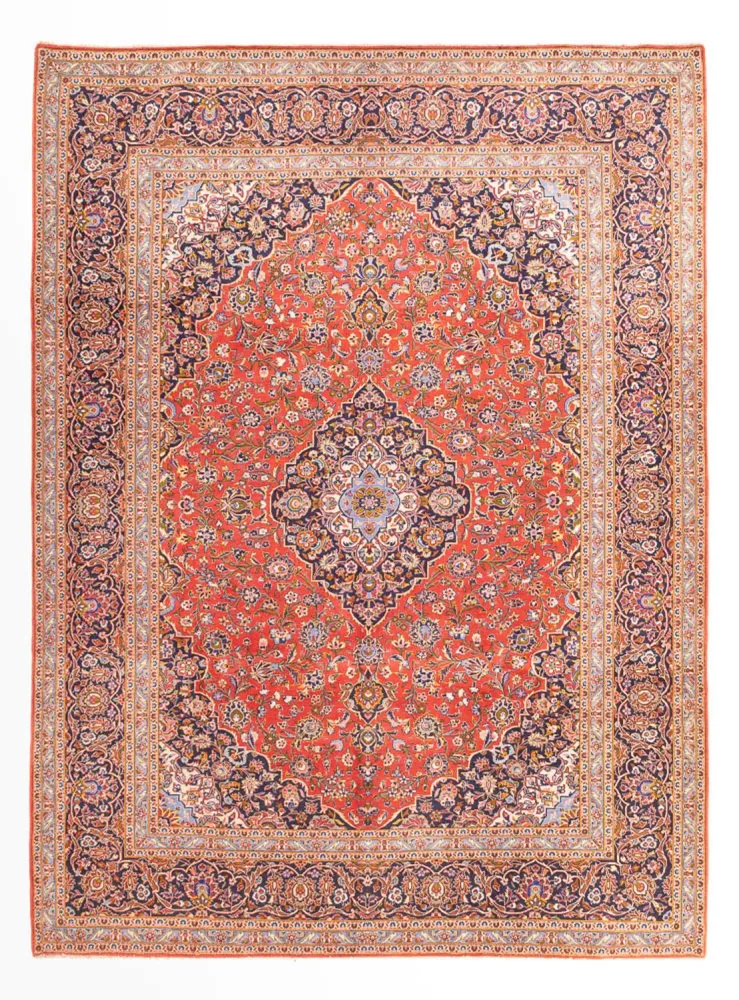 Persisk teppe - Keshan - 385 x 305 cm - lys rød