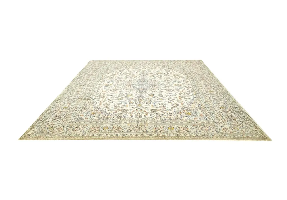 Persisk teppe - Keshan - 388 x 288 cm - beige