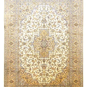 Persisk teppe - Keshan - 396 x 293 cm - beige