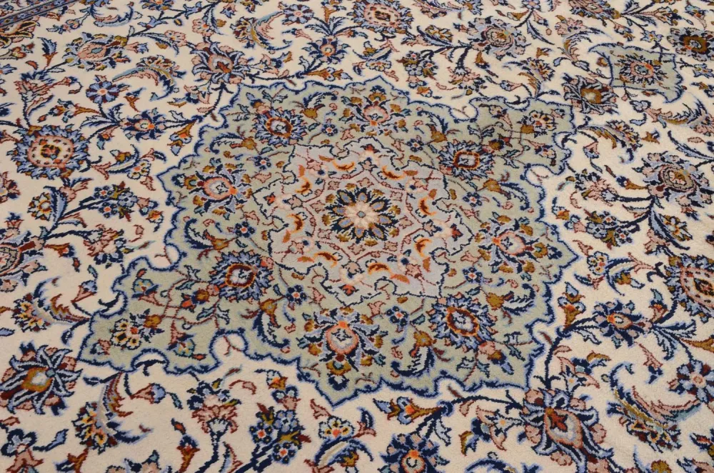Persisk teppe - Keshan - 398 x 300 cm - beige