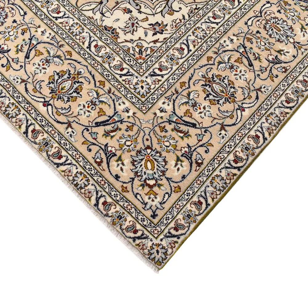Persisk teppe - Keshan - 400 x 288 cm - lys beige