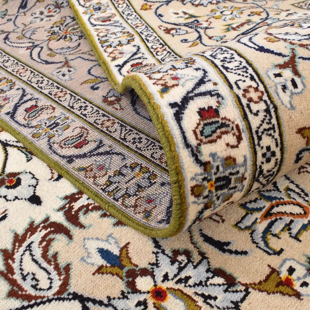 Persisk teppe - Keshan - 400 x 288 cm - lys beige