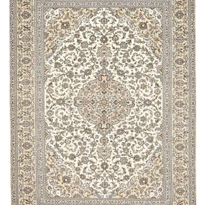 Persisk teppe - Keshan - 400 x 288 cm - lys beige