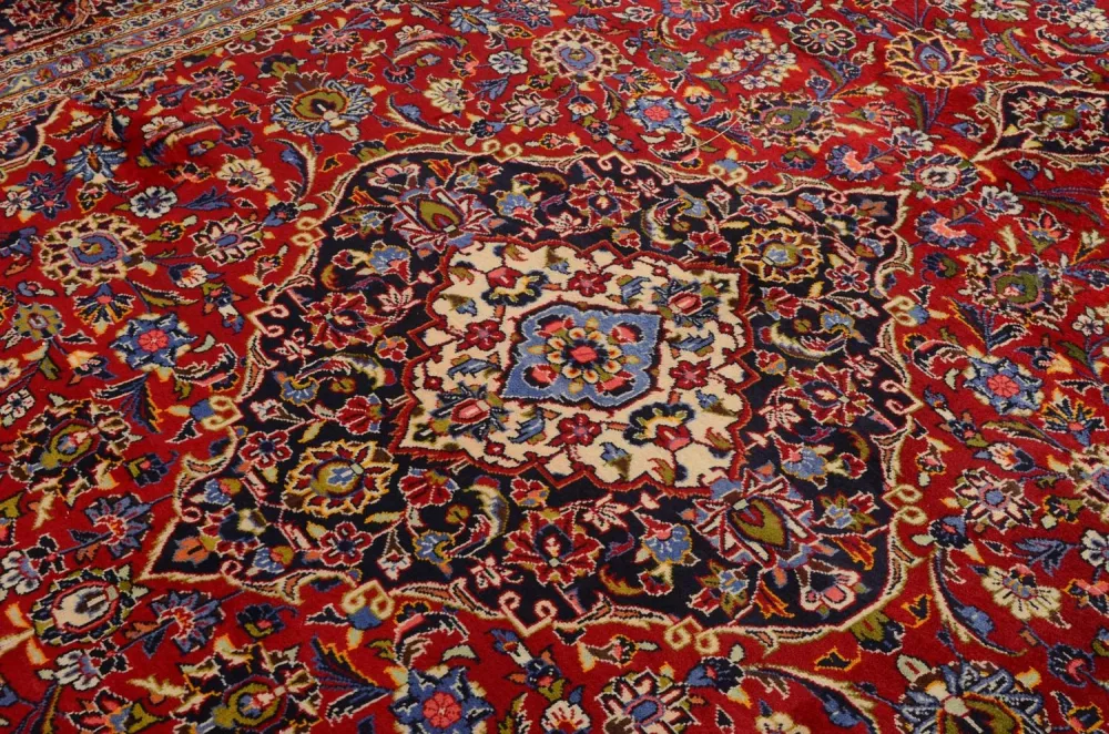 Persisk teppe - Keshan - 400 x 291 cm - rød