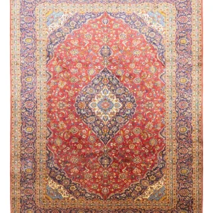 Persisk teppe - Keshan - 401 x 304 cm - rød