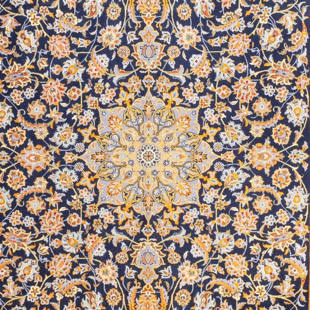 Persisk teppe - Keshan - 402 x 288 cm - mørkeblå