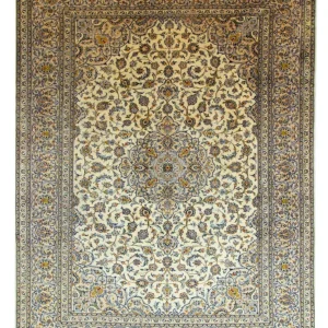 Persisk teppe - Keshan - 402 x 296 cm - beige