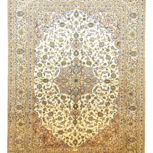 Persisk teppe - Keshan - 404 x 292 cm - beige