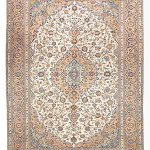 Persisk teppe - Keshan - 405 x 302 cm - mørk beige