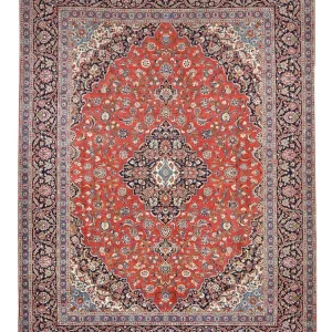 Persisk teppe - Keshan - 405 x 303 cm - rød