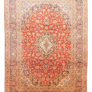 Persisk teppe - Keshan - 406 x 307 cm - oransje