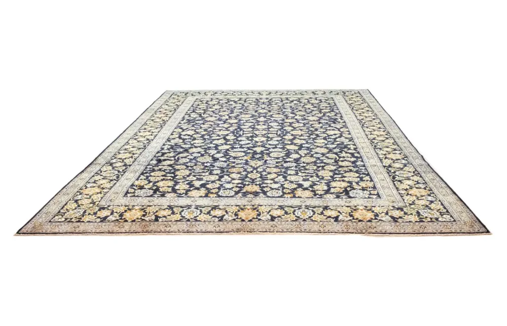 Persisk teppe - Keshan - 410 x 311 cm - blå