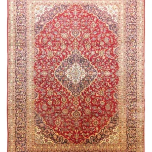 Persisk teppe - Keshan - 412 x 300 cm - rød