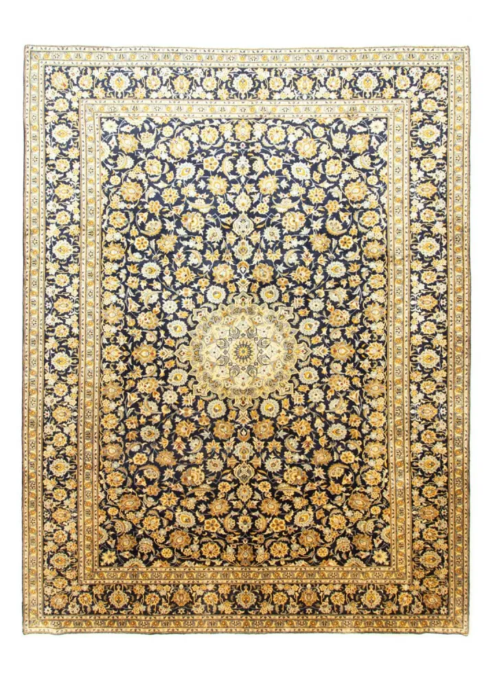 Persisk teppe - Keshan - 412 x 307 cm - blå