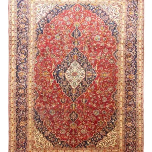 Persisk teppe - Keshan - 415 x 291 cm - blå