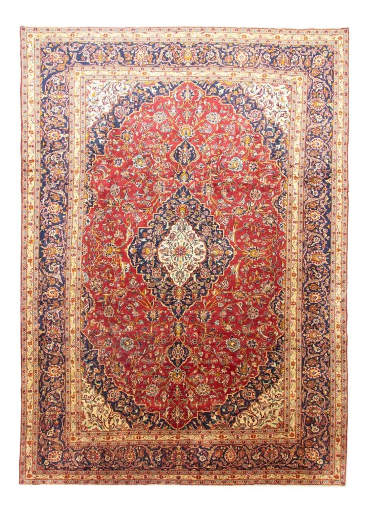Persisk teppe - Keshan - 415 x 291 cm - blå