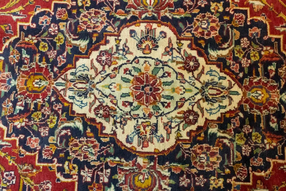 Persisk teppe - Keshan - 415 x 291 cm - blå