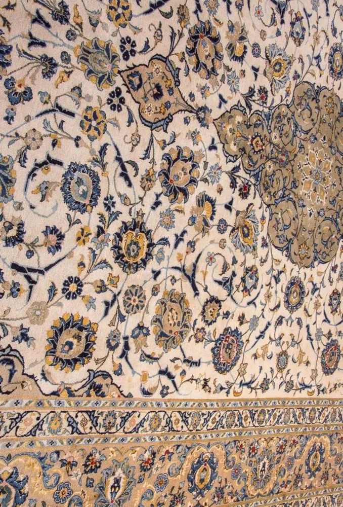 Persisk teppe - Keshan - 415 x 295 cm - beige