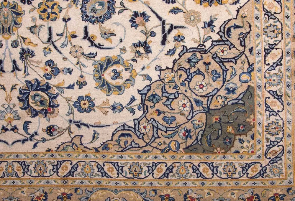 Persisk teppe - Keshan - 415 x 295 cm - beige