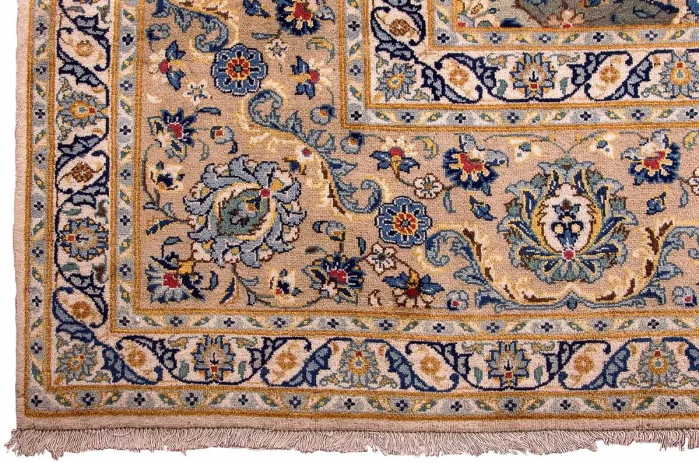 Persisk teppe - Keshan - 415 x 295 cm - beige