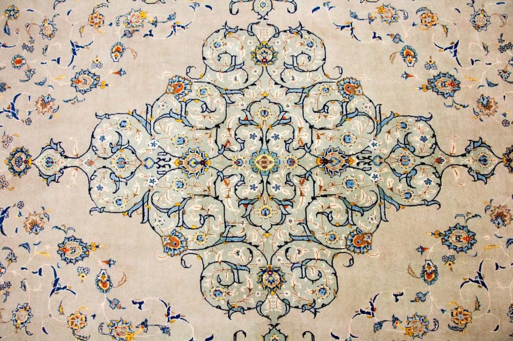 Persisk teppe - Keshan - 420 x 290 cm - beige