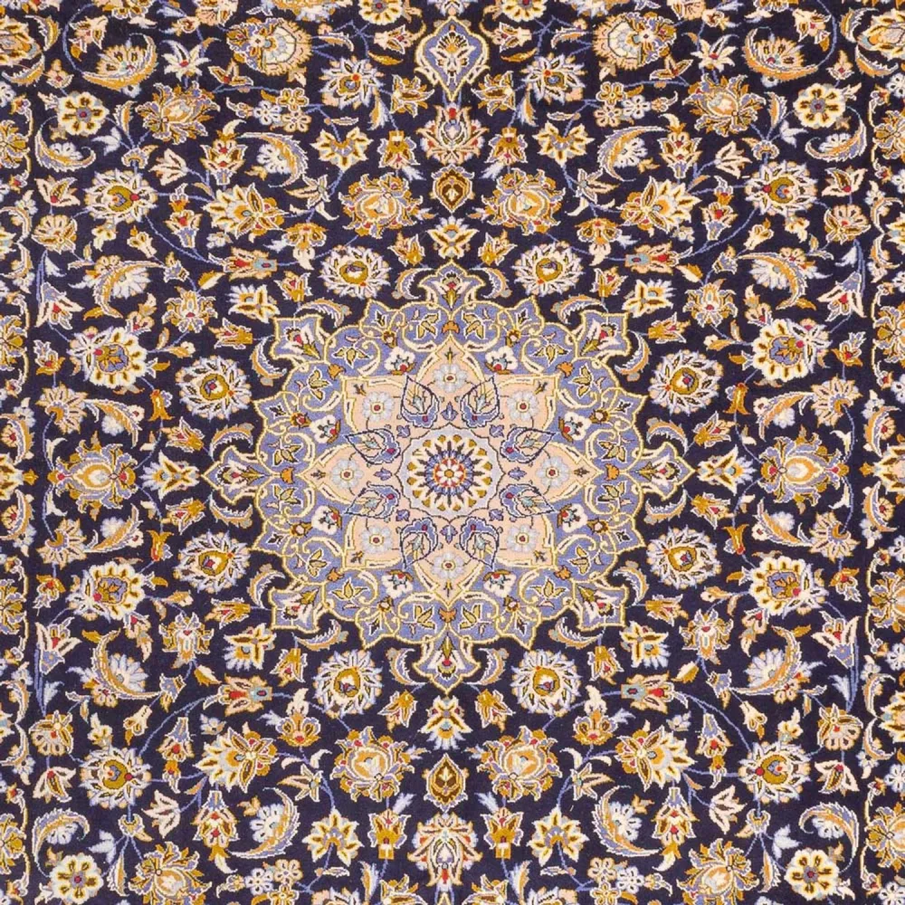 Persisk teppe - Keshan - 420 x 318 cm - mørkeblå