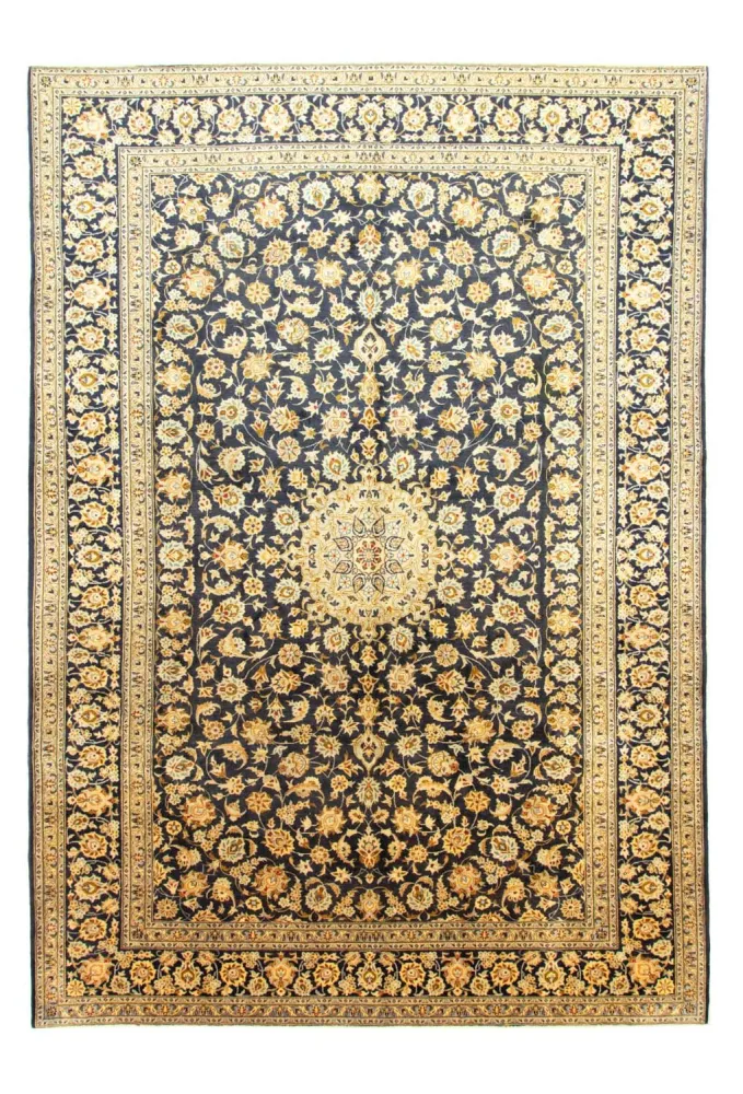 Persisk teppe - Keshan - 423 x 298 cm - blå