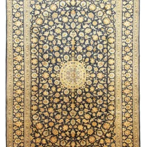 Persisk teppe - Keshan - 423 x 298 cm - blå