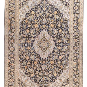 Persisk teppe - Keshan - 425 x 307 cm - mørkeblå