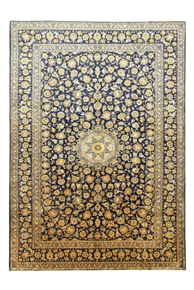 Persisk teppe - Keshan - 431 x 308 cm - blå
