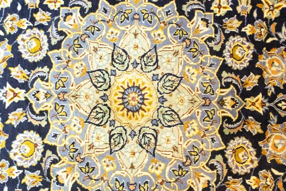 Persisk teppe - Keshan - 431 x 308 cm - blå