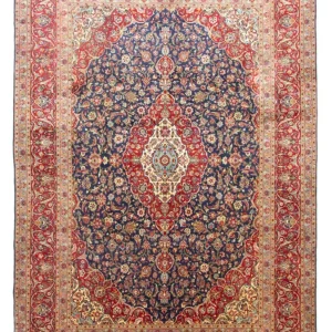 Persisk teppe - Keshan - 433 x 300 cm - blå