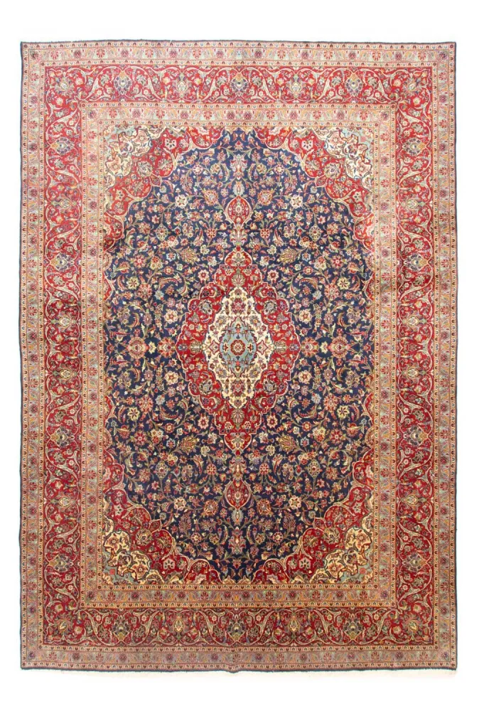 Persisk teppe - Keshan - 433 x 300 cm - blå
