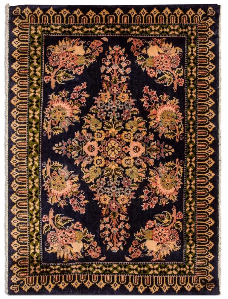 Persisk teppe - Keshan - 98 x 70 cm - mørkeblå