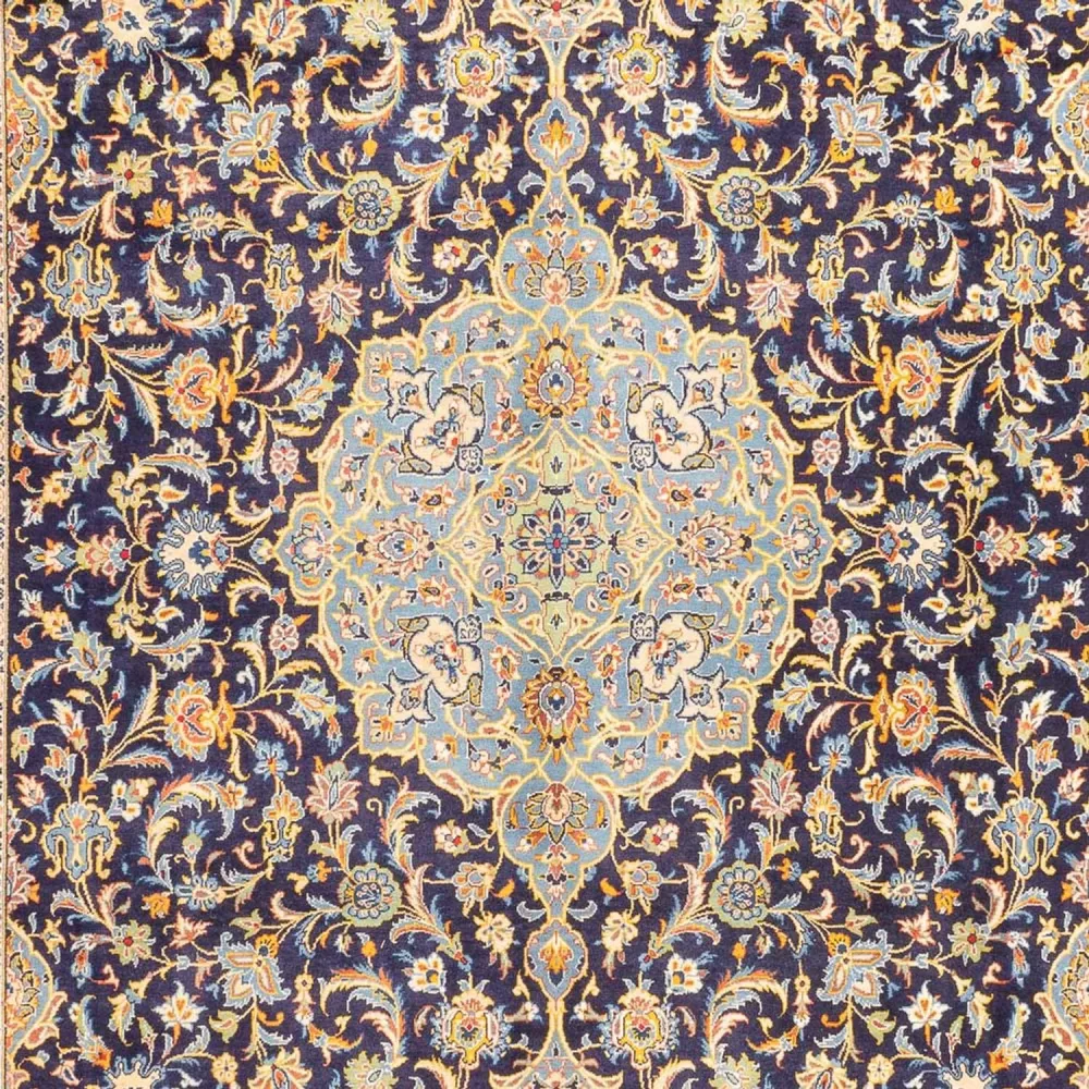 Persisk teppe - Keshan square - 410 x 395 cm - mørkeblå
