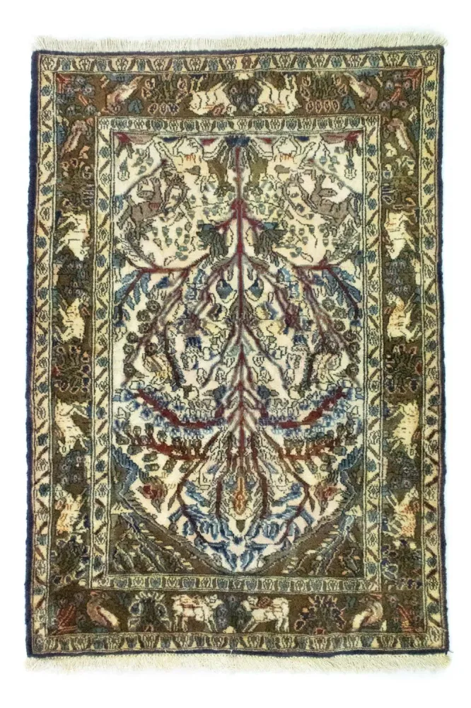 Persisk teppe - klassisk - 117 x 82 cm - beige