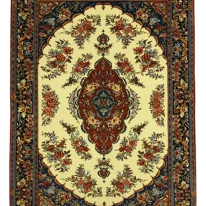 Persisk teppe - klassisk - 146 x 105 cm - krem