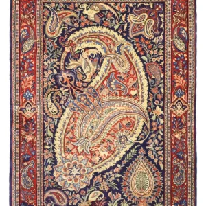 Persisk teppe - klassisk - 148 x 104 cm - flerfarget
