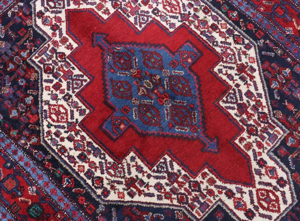 Persisk teppe - klassisk - 150 x 116 cm - mørkeblå