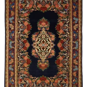Persisk teppe - klassisk - 159 x 105 cm - mørkeblå