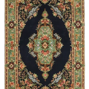 Persisk teppe - klassisk - 161 x 102 cm - mørkeblå