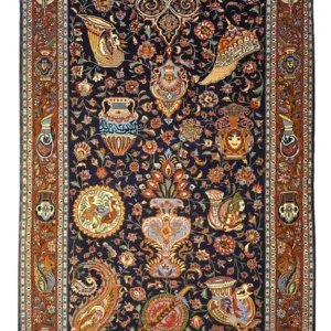 Persisk teppe - klassisk - 162 x 104 cm - flerfarget