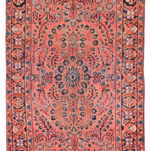 Persisk teppe - klassisk - 202 x 124 cm - lys rød
